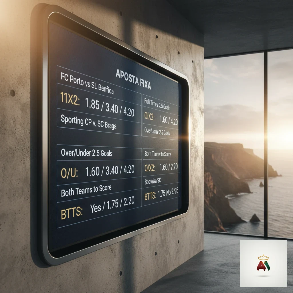 Interface do catálogo de jogos de futebol com cotações e mercados abertos.